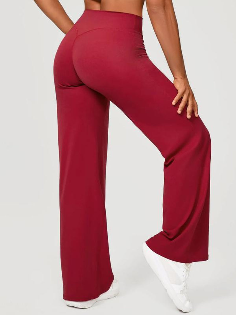 Workout Leggings Womens No Front Seam Straight Leggings High Waist Buttery Eddiy Gym Yoga Pants, Yoga Pants Women High Waist Stretch Casual Soft Straight Leg Bottoms