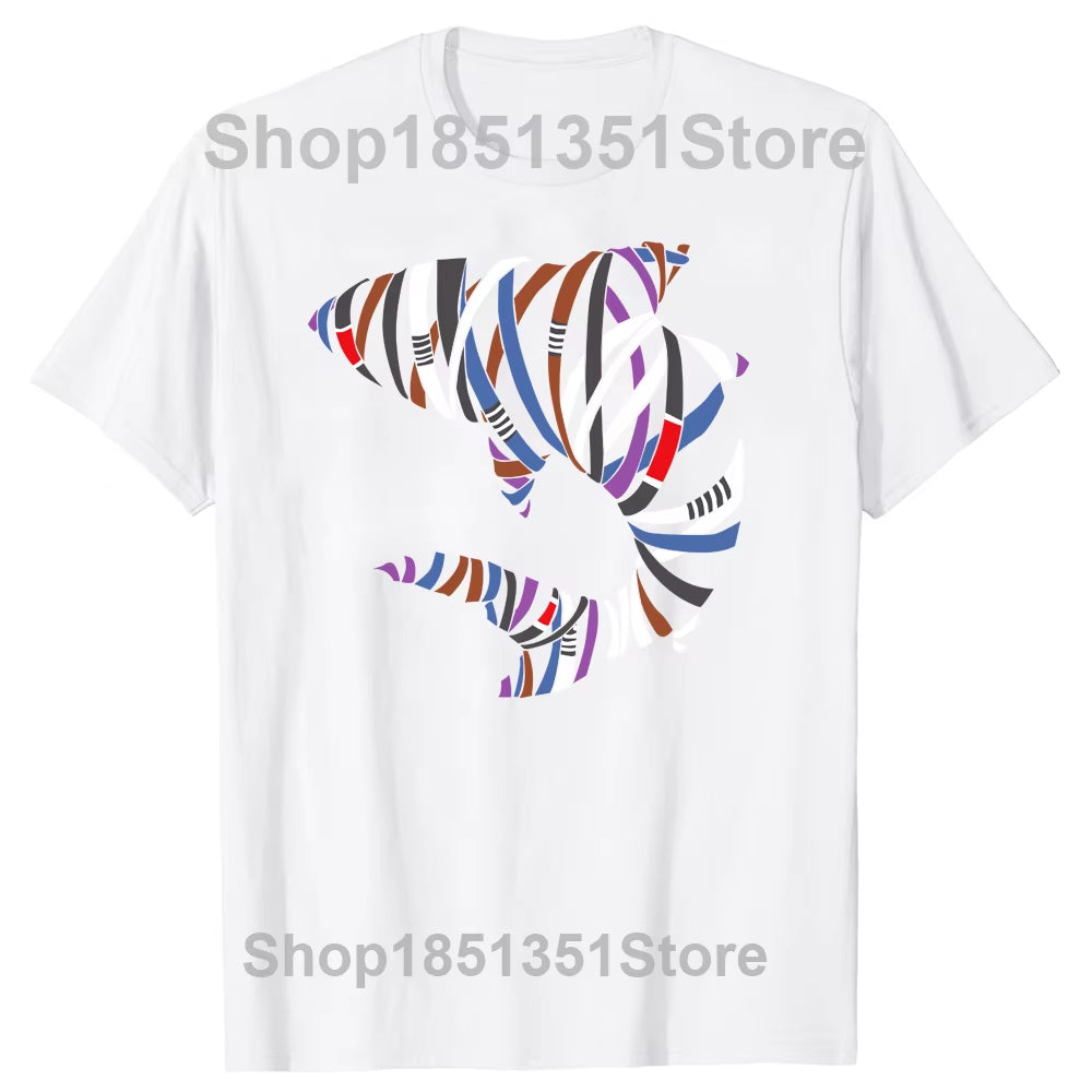 Funny Bjj Jiu Jitsu Belt Shark T Shirts Summer Fighting Sport Cotton Streetwear Short Sleeve Birthday Gifts T-Shirt Men