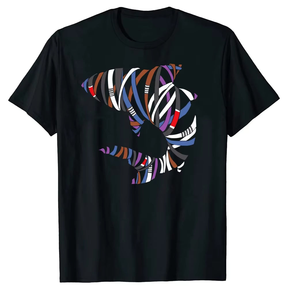 Funny Bjj Jiu Jitsu Belt Shark T Shirts Summer Fighting Sport Cotton Streetwear Short Sleeve Birthday Gifts T-Shirt Men