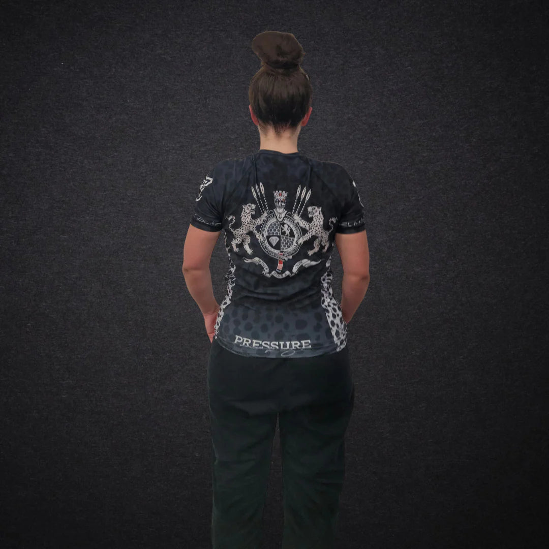 Leopard Print Black & Grey Rashguard