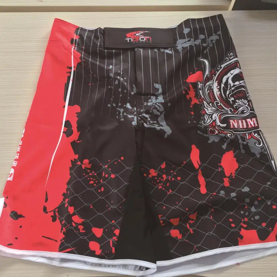 Men'S Boxing Pants Printing Boxing Shorts Mma Shorts Fight Grappling Short Polyester Kick Gel Boxing Muay Thai Pants MMA