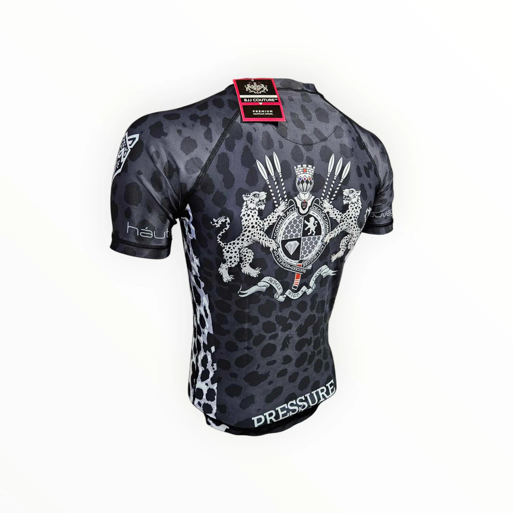 Leopard Print Black & Grey Rashguard