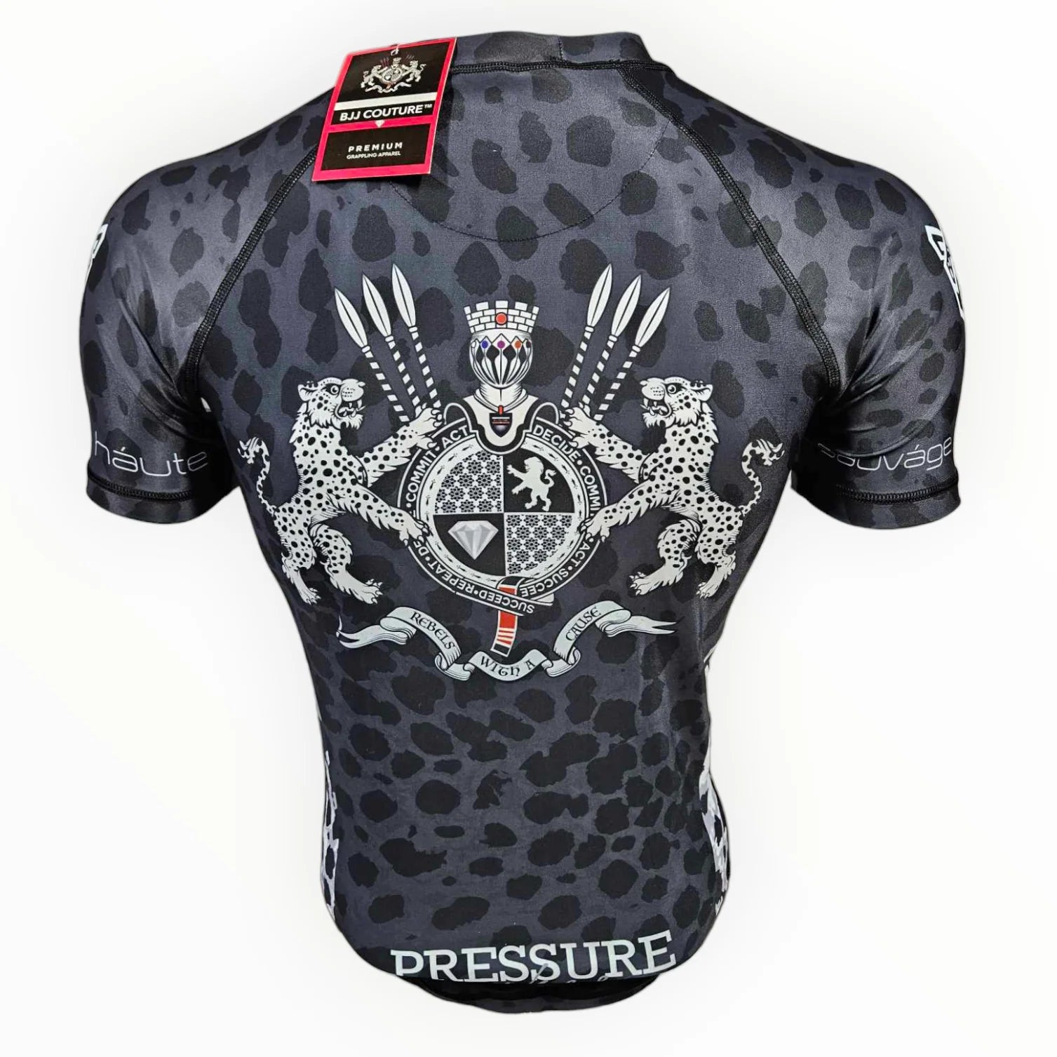 Leopard Print Black & Grey Rashguard