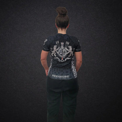 Leopard Print Black & Grey Rashguard