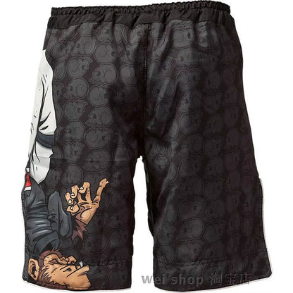 MMA Boxing Sports Fitness Monkey Personality Breathable Loose Large Size Shorts Thai Fist Pants Running Fights Cheap Mma Shorts