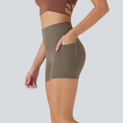 Halara Ultrasculpt Socinched High Waisted Tummy Control Side Pocket Shaping Training Biker Shorts 3'' #Dealsforyoudays
