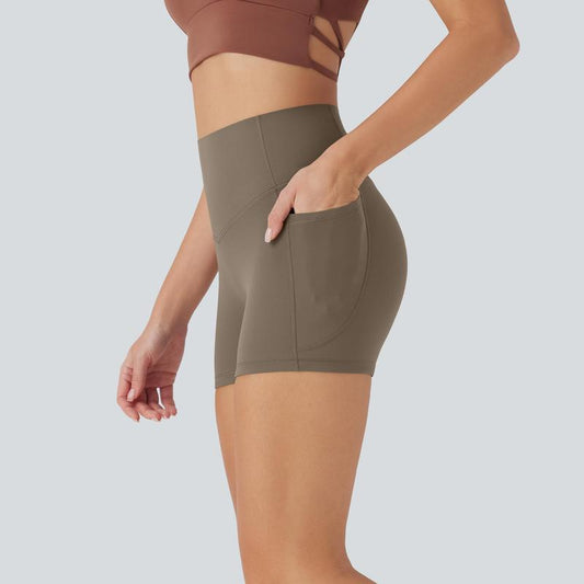 Halara Ultrasculpt Socinched High Waisted Tummy Control Side Pocket Shaping Training Biker Shorts 3'' #Dealsforyoudays